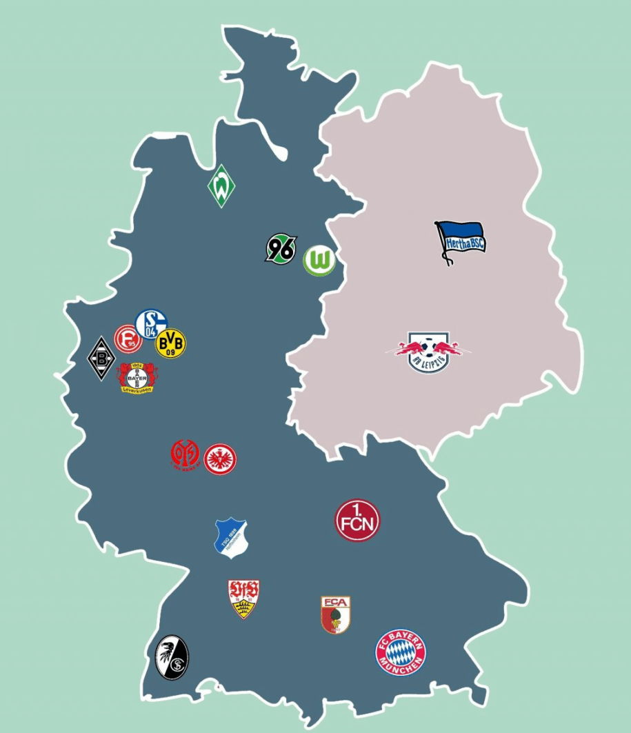Betinum Bundesliga map Bundesliga map