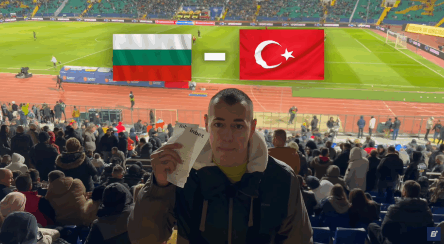 bg - turciq - 1 Stilian Aleksandrov is attending the Bulgaria - Turkey match