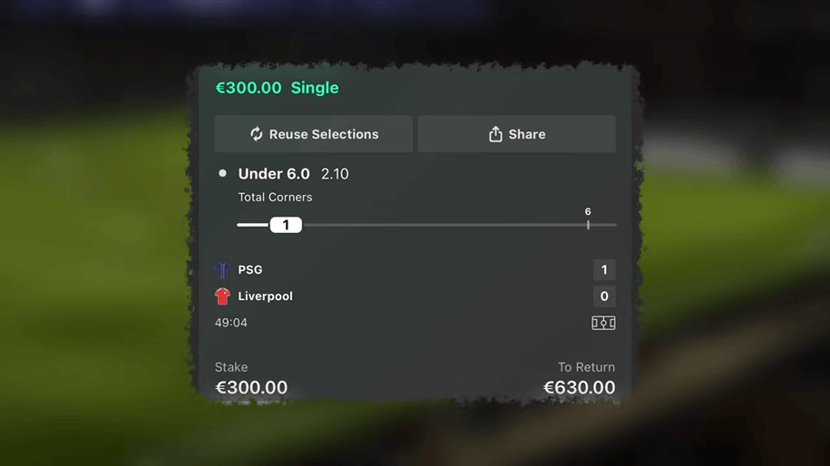 Corners bet