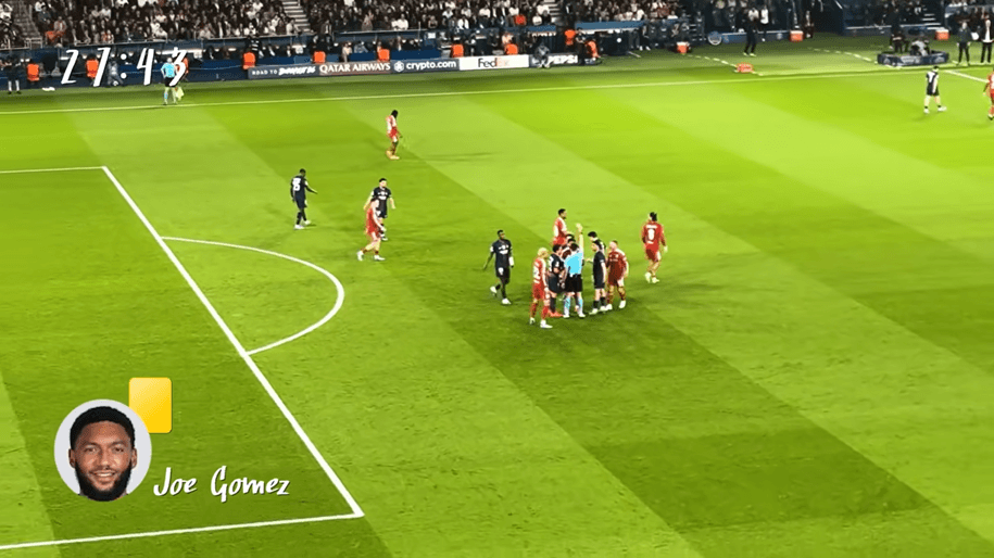 Joe Gomez yellow card