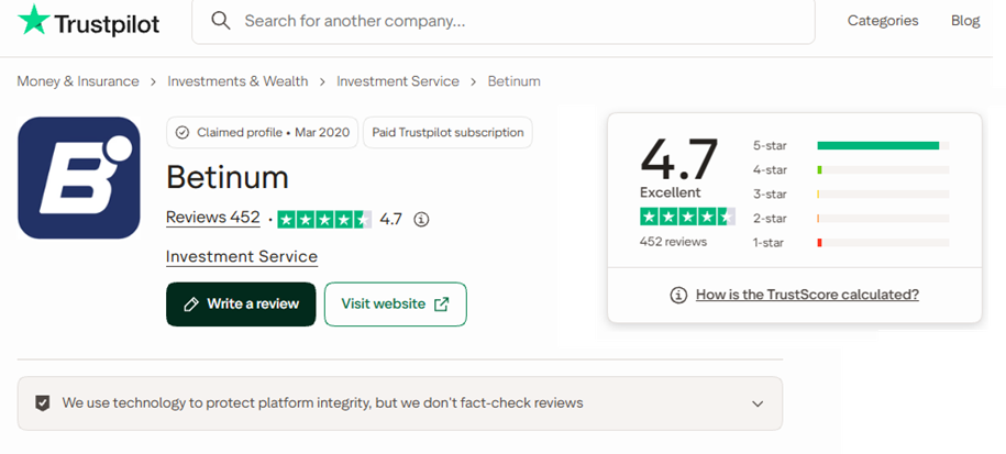 betinum-trustpilot Betinum on Trustpilot